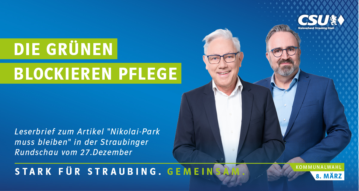 Leserbrief: Die Grünen blockieren Pflege